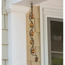 Plow & Hearth Wind Chimes & Mobiles>6 Bell Metal Hanging Garland