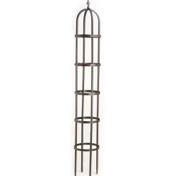 Plow & Hearth Arbors & Trellises>8' Powder-Coated Steel Garden Obelisk Bronze