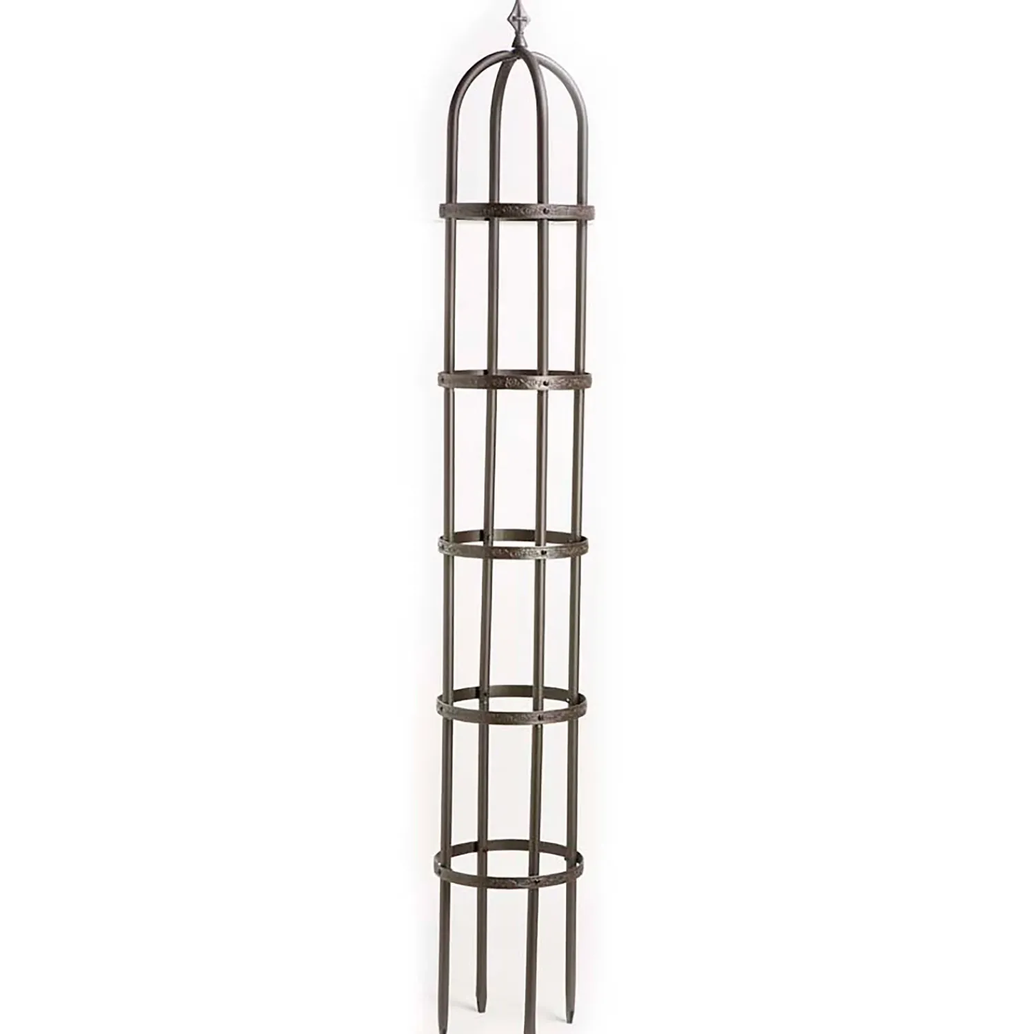 Plow & Hearth Arbors & Trellises>8' Powder-Coated Steel Garden Obelisk Bronze