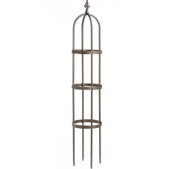 Plow & Hearth Arbors & Trellises>5' Powder-Coated Steel Garden Obelisk Bronze