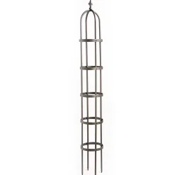 Plow & Hearth Arbors & Trellises>7' Powder-Coated Steel Garden Obelisk Bronze