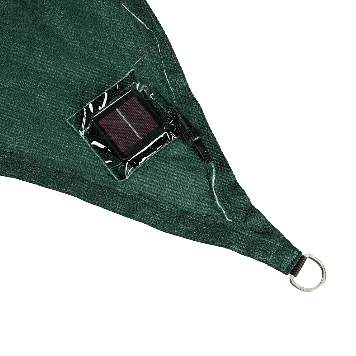 Plow & Hearth Shades & Umbrellas>16.5' x 8' LED Triangle Solar Sail, Large