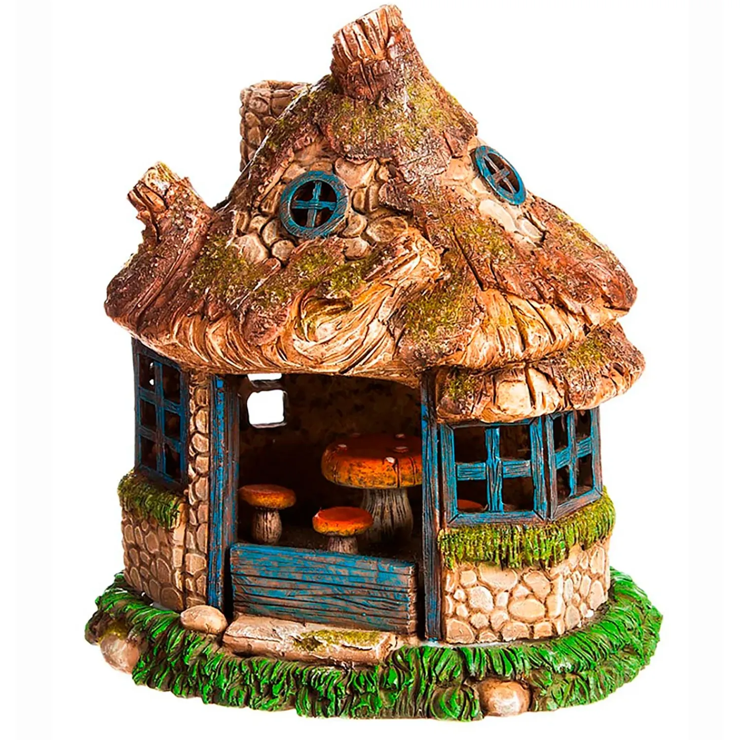 Plow & Hearth Garden Statues>A View in the Village Lighted Fairy House