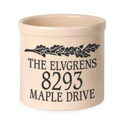 Plow & Hearth Planters & Plant Stands>Acorn Personalized Address Crock With Name And House Number