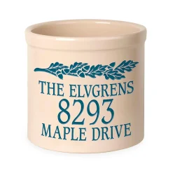 Plow & Hearth Planters & Plant Stands>Acorn Personalized Address Crock With Name And House Number