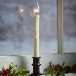 Plow & Hearth Candles & Lanterns>Adjustable Window Hugger Candles, Set of 4 with Remote Bronze