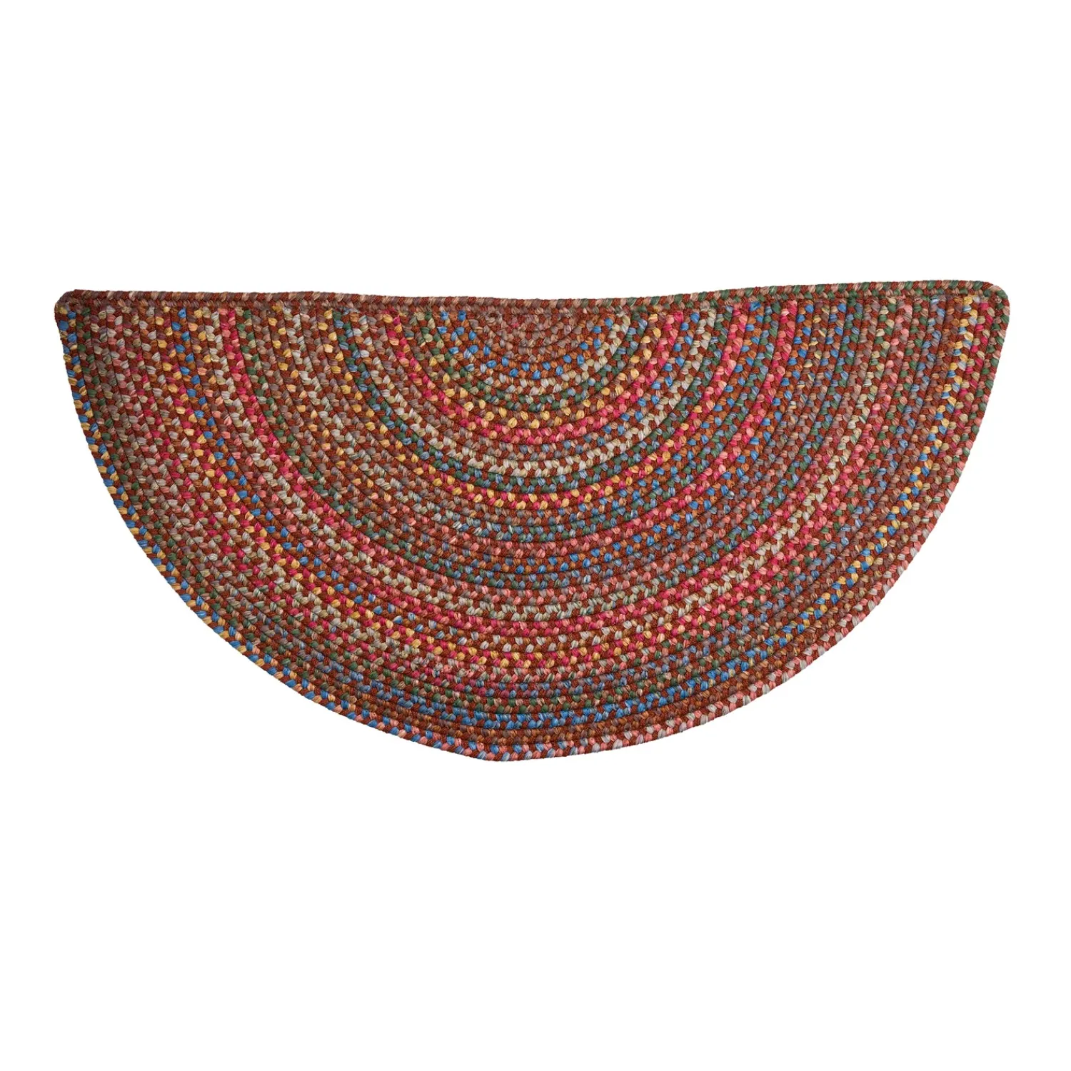 Plow & Hearth Braided Rugs>Afton Mountain Indoor/Outdoor Polypropylene Braided Half Round Rug, 27" x 48"