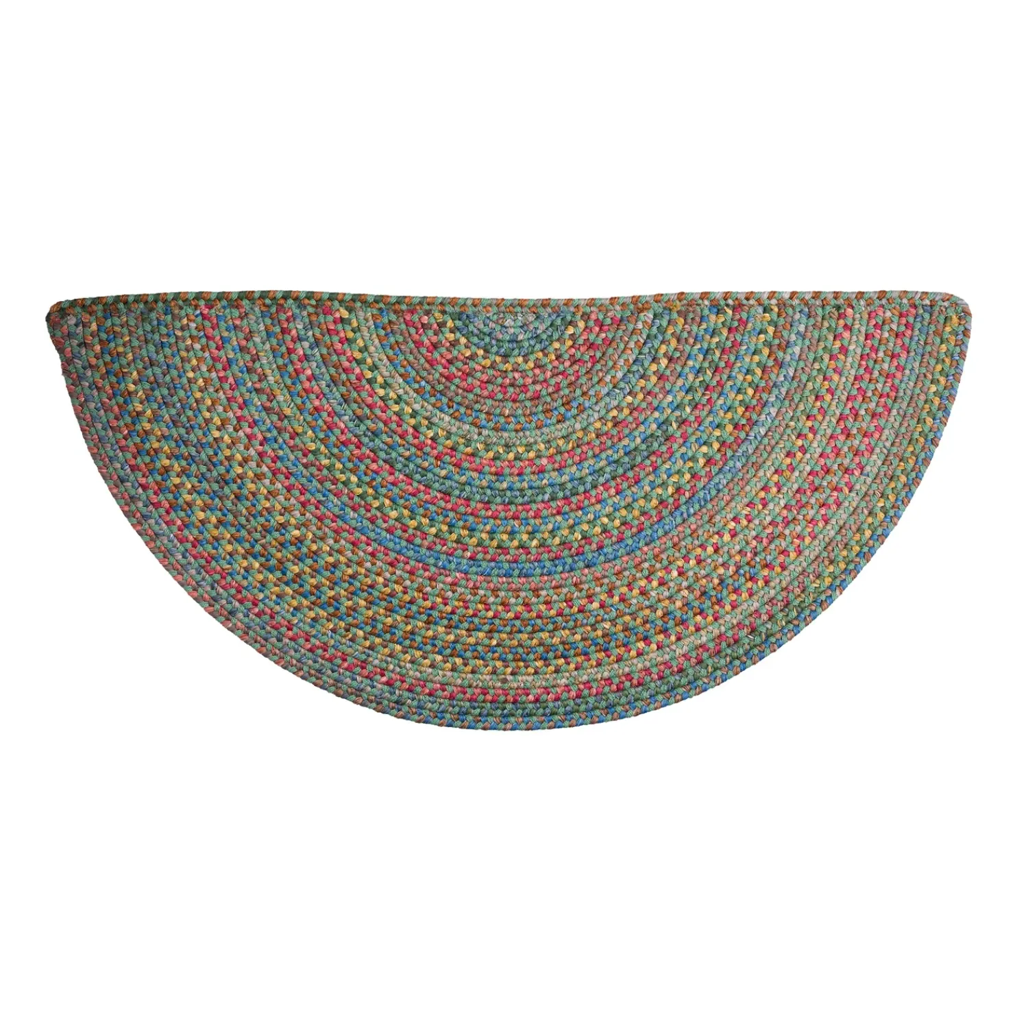 Plow & Hearth Braided Rugs>Afton Mountain Indoor/Outdoor Polypropylene Braided Half Round Rug, 27" x 48"