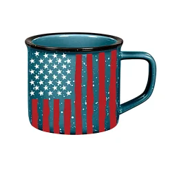 Plow & Hearth Coffee & Tea Cups>American Flag Ceramic Cozy Cup, 15oz, Gift Box