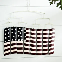 Plow & Hearth Outdoor Wall Art|Wind Chimes & Mobiles>American Flag Metal Mobile