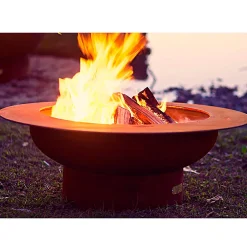Plow & Hearth Fire Pits|Fire Pits>American-Made Firepit Art Saturn Fire Pit
