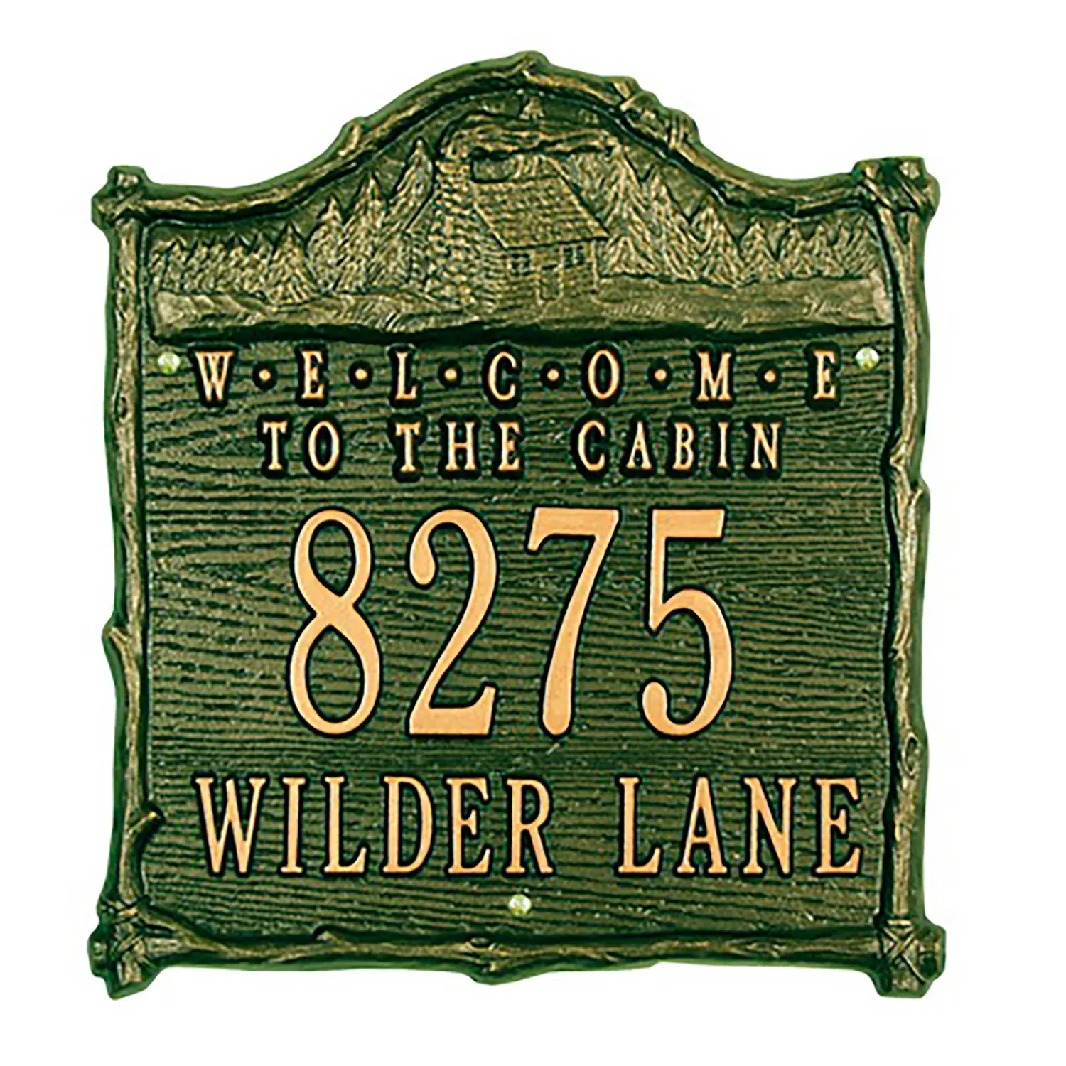 Plow & Hearth Address Signs & Wall Plaques>American-Made“Welcome To The Cabin"Address Plaque In Cast Aluminum