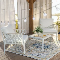 Plow & Hearth Outdoor Seating Sets>Amsterdam 3-Piece Outdoor Seating Set with Cushions Sand