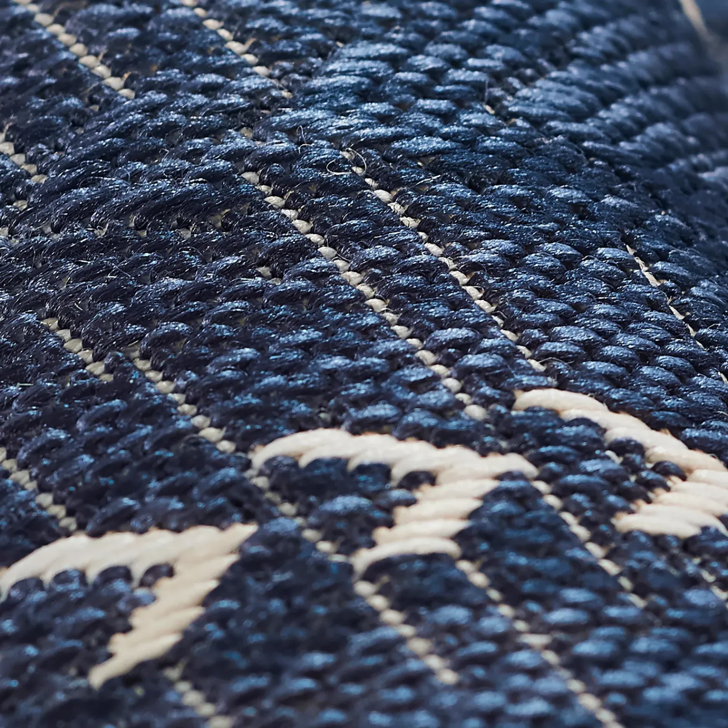 Plow & Hearth Area Rugs>Arabella Stripe Polypropylene Rug, 3'3" x 5' Navy