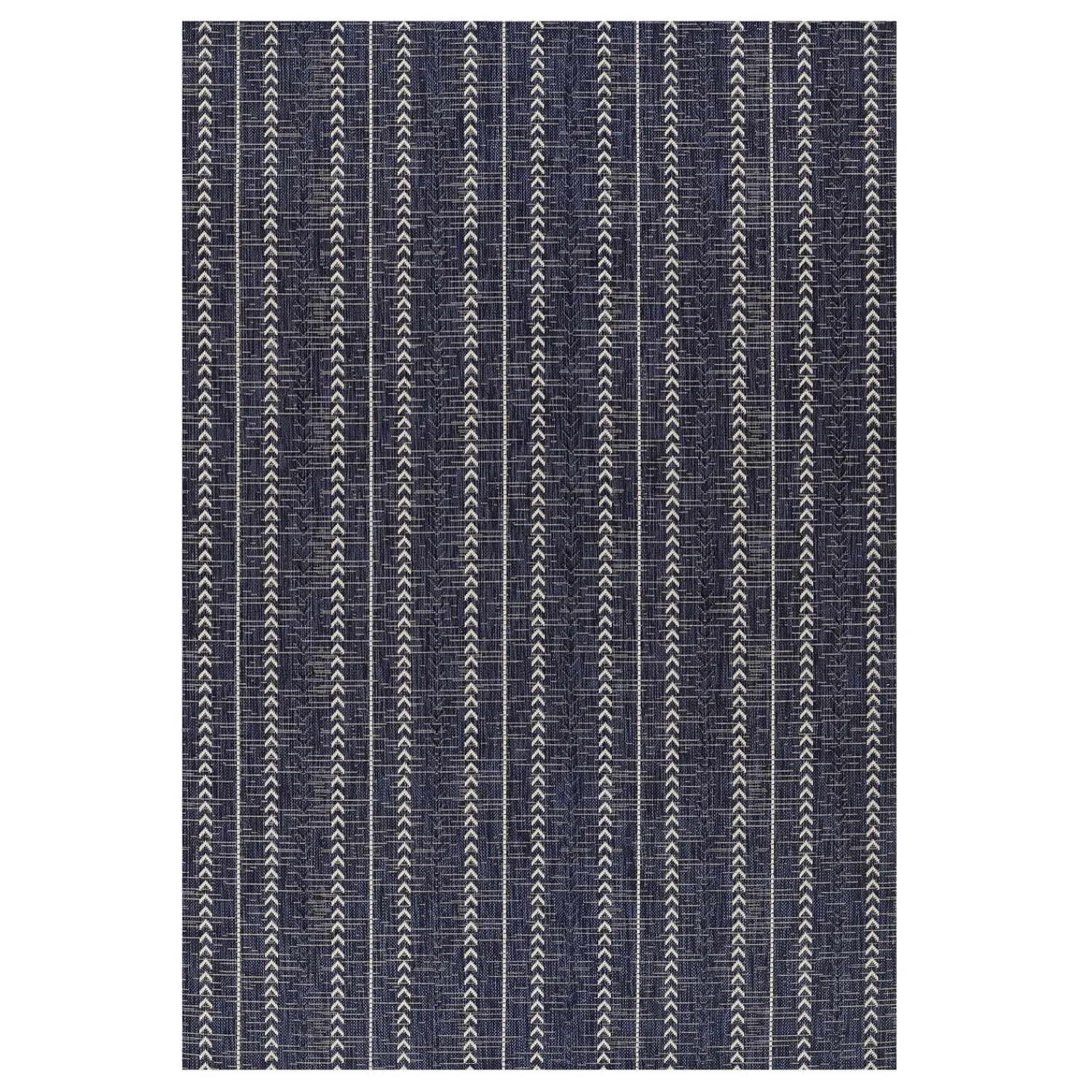 Plow & Hearth Area Rugs>Arabella Stripe Polypropylene Rug, 2'7" x 7'6" Runner Navy
