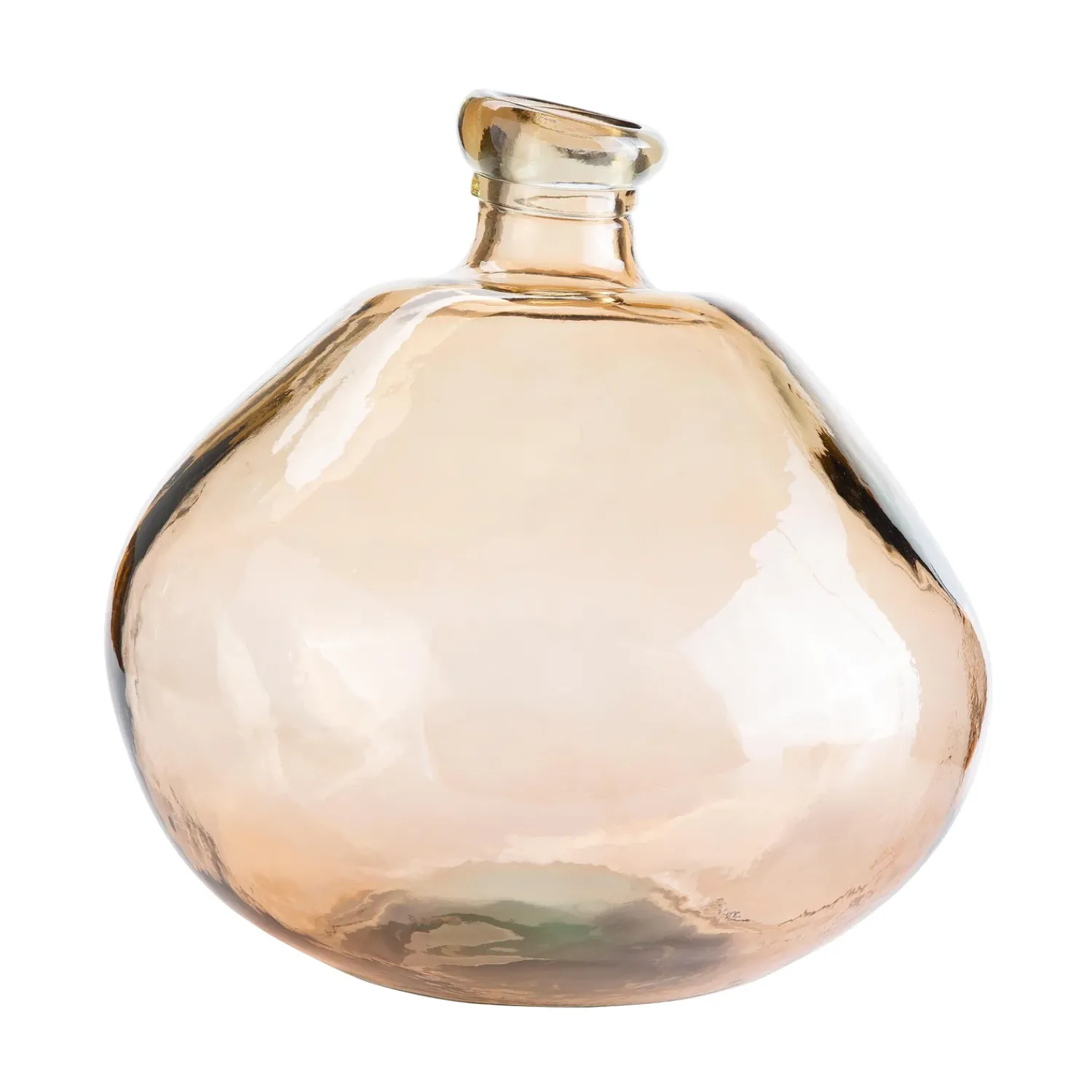 Plow & Hearth Planters & Vases>Artisan-Crafted Recycled Glass Askew Balloon Vase