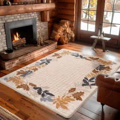 Plow & Hearth Area Rugs>Autumn Bough EnduraStran Rug, 4' x 5' Taupe