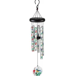 Plow & Hearth Wind Chimes & Mobiles>Avria Printed Hand Tuned Wind Chime, Songbirds, 27"