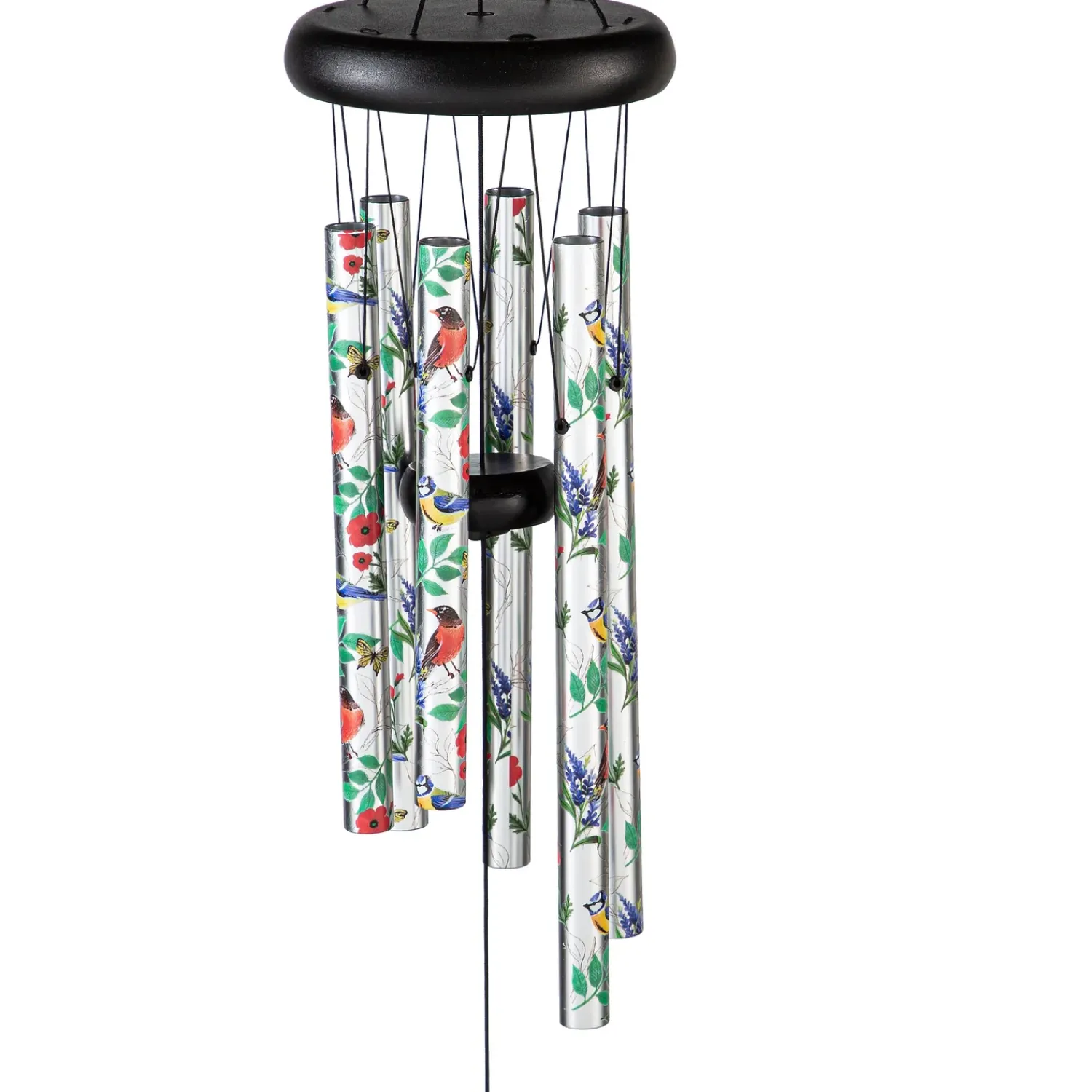 Plow & Hearth Wind Chimes & Mobiles>Avria Printed Hand Tuned Wind Chime, Songbirds, 27"