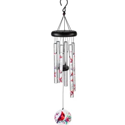 Plow & Hearth Wind Chimes & Mobiles>Avria Printed Hand Tuned Wind Chime, Cardinals, 27"