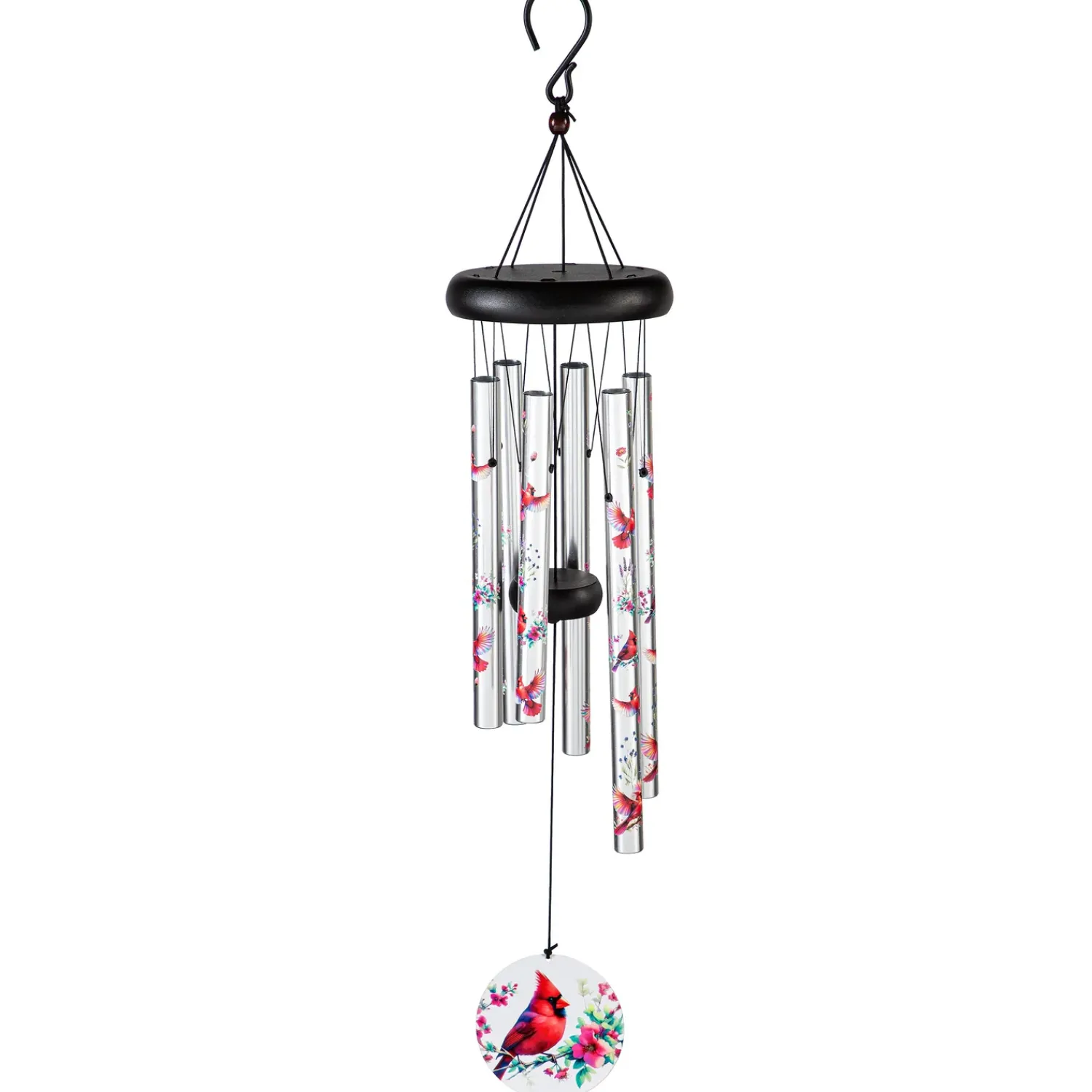 Plow & Hearth Wind Chimes & Mobiles>Avria Printed Hand Tuned Wind Chime, Cardinals, 27"