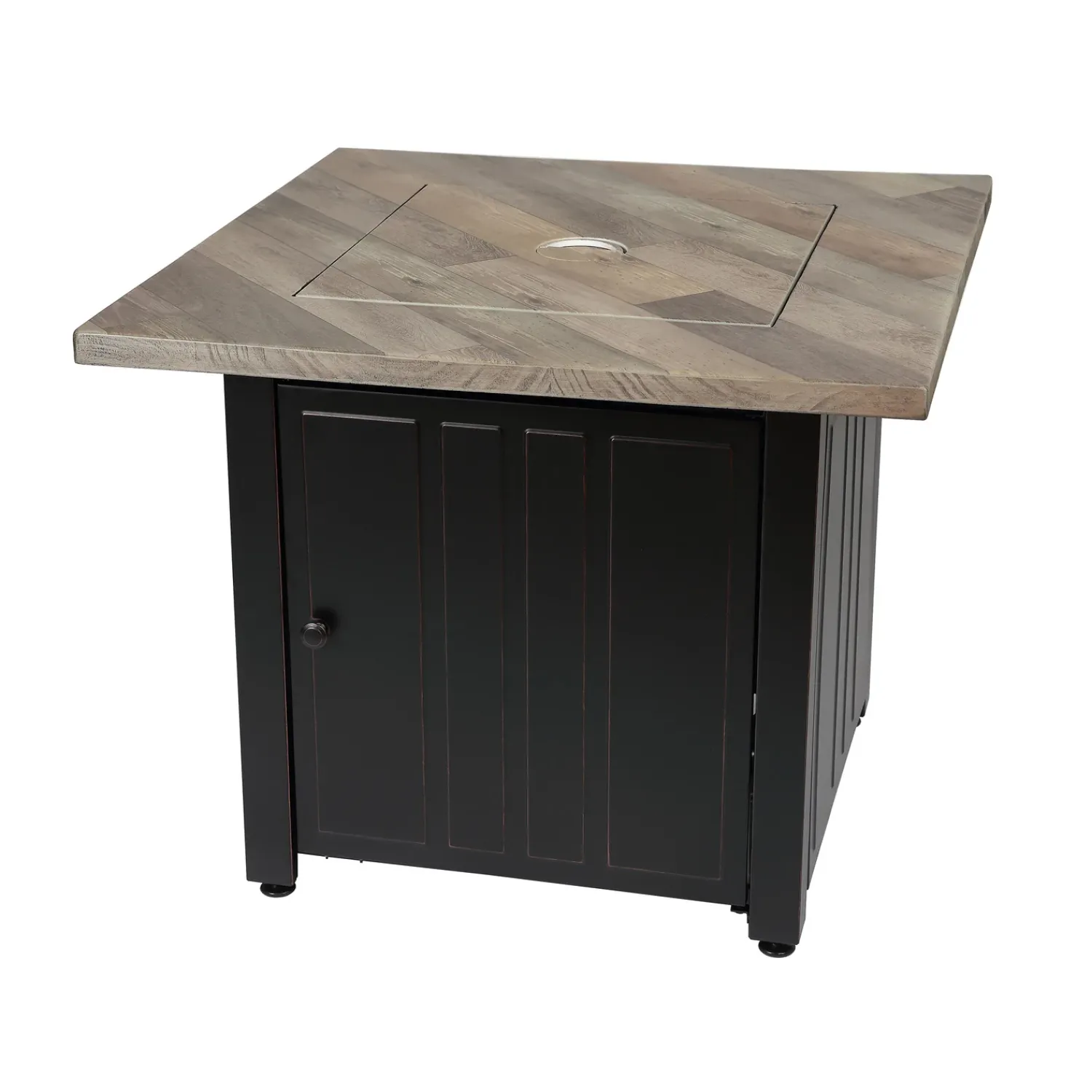 Plow & Hearth Fire Pits|Fire Pits>Bayhill Outdoor LP Gas Fire Pit with Printed Resin Mantel, 30"