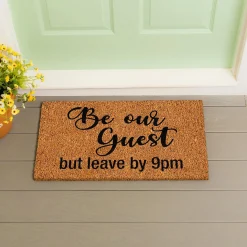 Plow & Hearth Coir Mats>Be our guest but...Coir Mat
