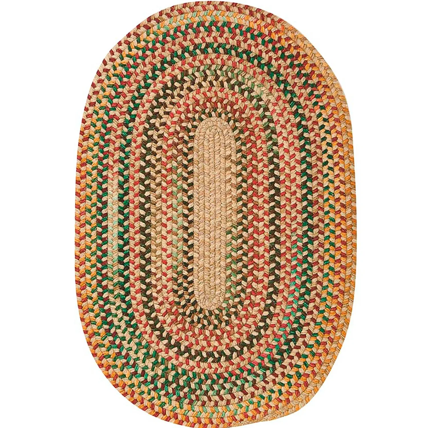 Plow & Hearth Area Rugs>Bear Creek Oval Braided Wool Blend Rug, 8' x 11'
