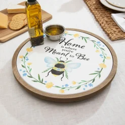 Plow & Hearth Serveware>Bee and Florals Lazy Susan