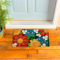 Plow & Hearth Coir Mats>Big Bold Florals Coir Mat