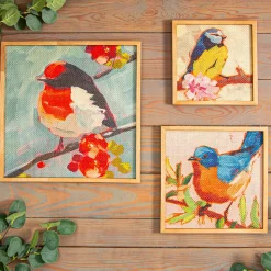 Plow & Hearth Wall Art>Birds Square Wall Décor, Set of 3
