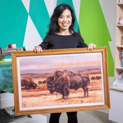 Plow & Hearth Wall Art>Bison Wooden Wall Décor, 23.5"H x 36"L