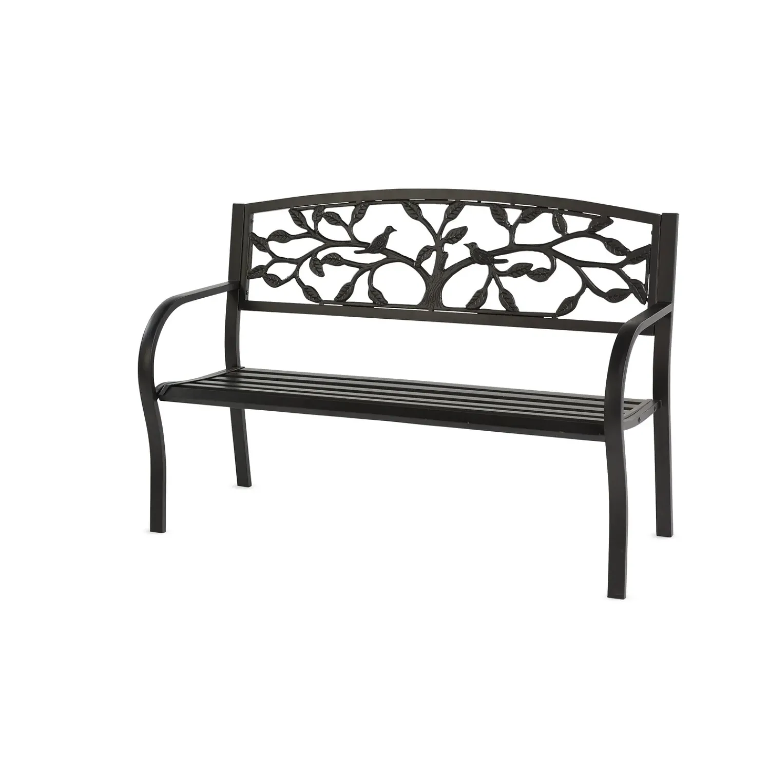 Plow & Hearth Outdoor Benches>Black Tree of Life Metal Garden Bench
