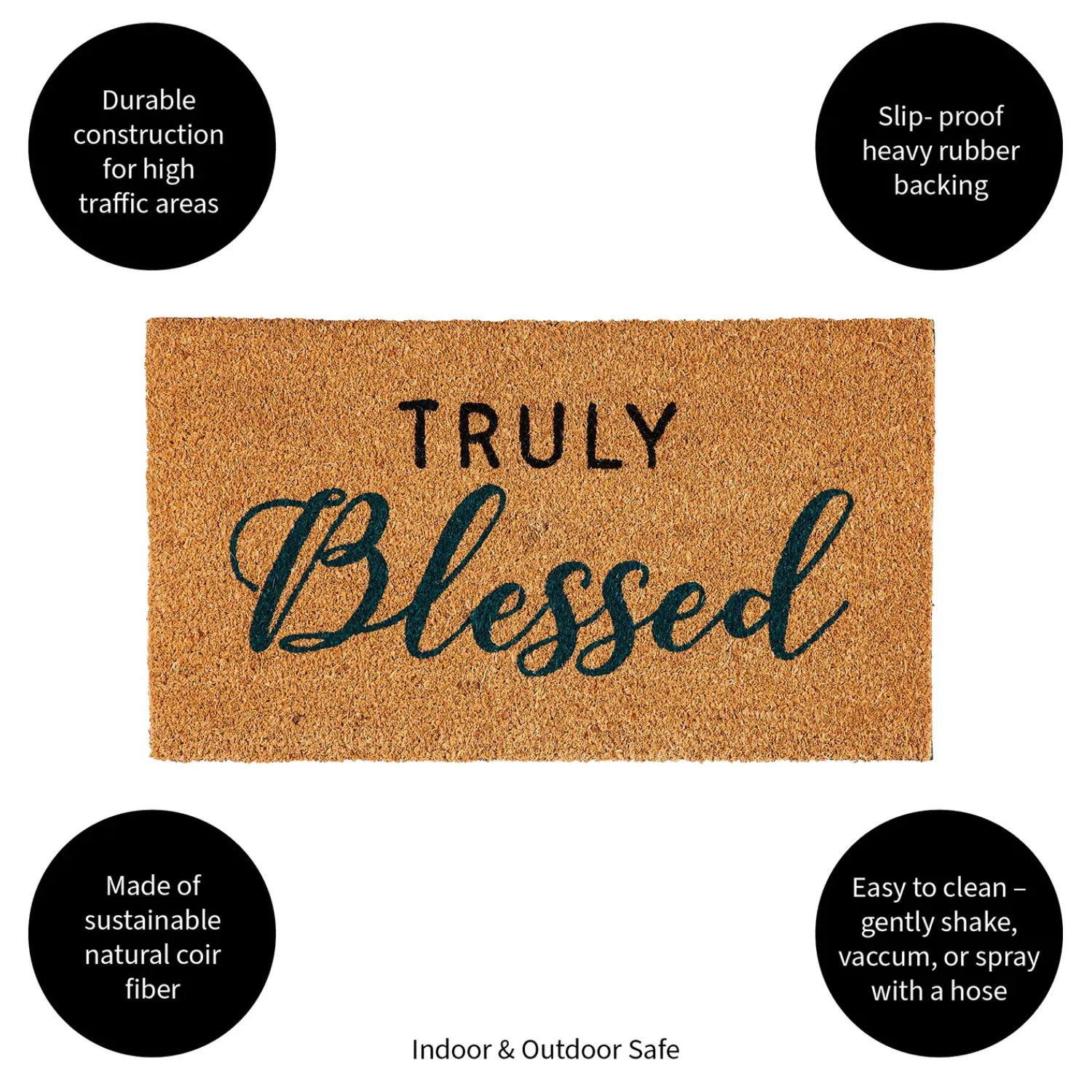 Plow & Hearth Coir Mats>Blessed Coir Mat
