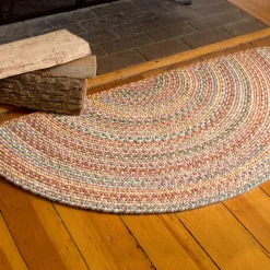 Plow & Hearth Area Rugs|Hearth Rugs>Blue Ridge Half Round Wool Braided Rug, 2' x 4'