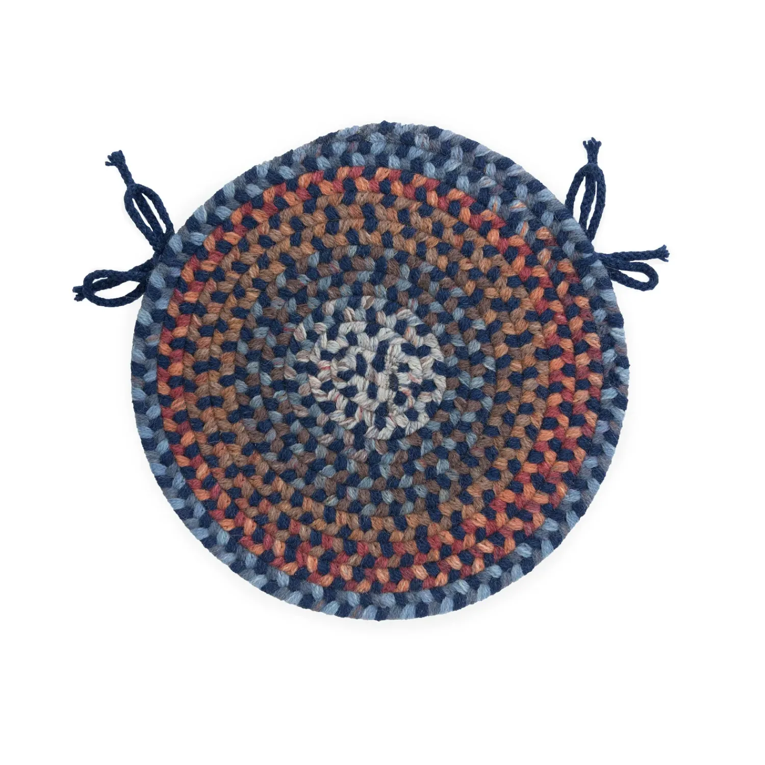 Plow & Hearth Furniture Cushions>Blue Ridge Wool Braided Chair Pads, Set of 4