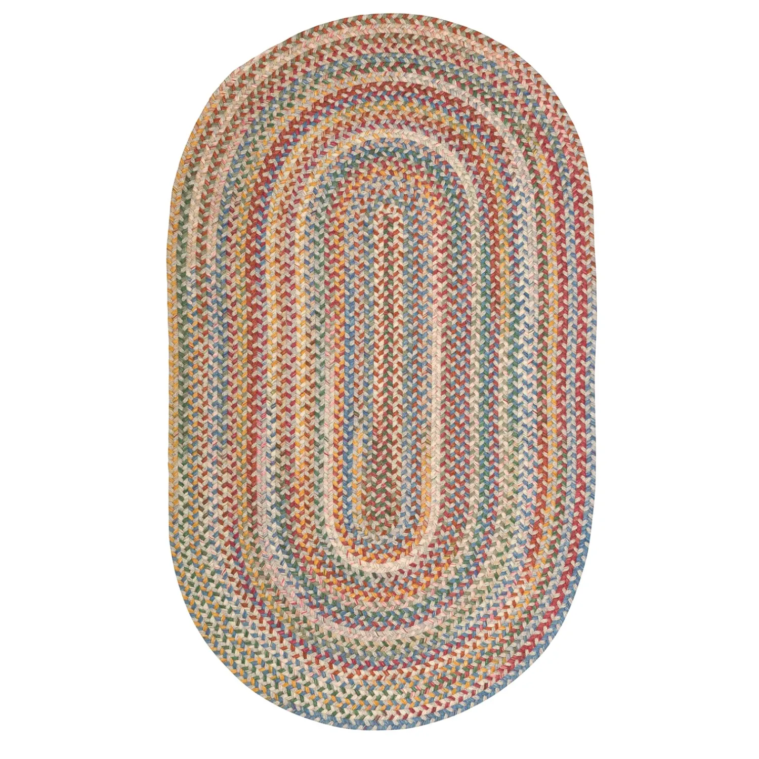Plow & Hearth Area Rugs|Braided Rugs>Blue Ridge Wool Oval Braided Rug, 7' x 9'