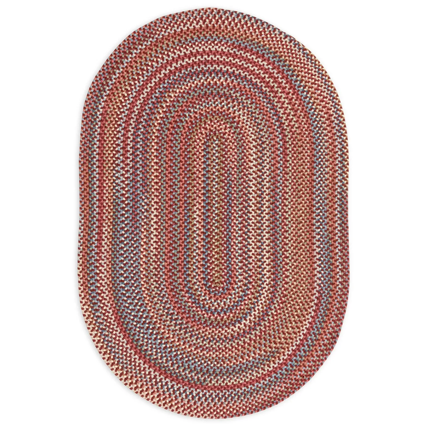 Plow & Hearth Area Rugs|Braided Rugs>Blue Ridge Wool Oval Braided Rug, 7' x 9'