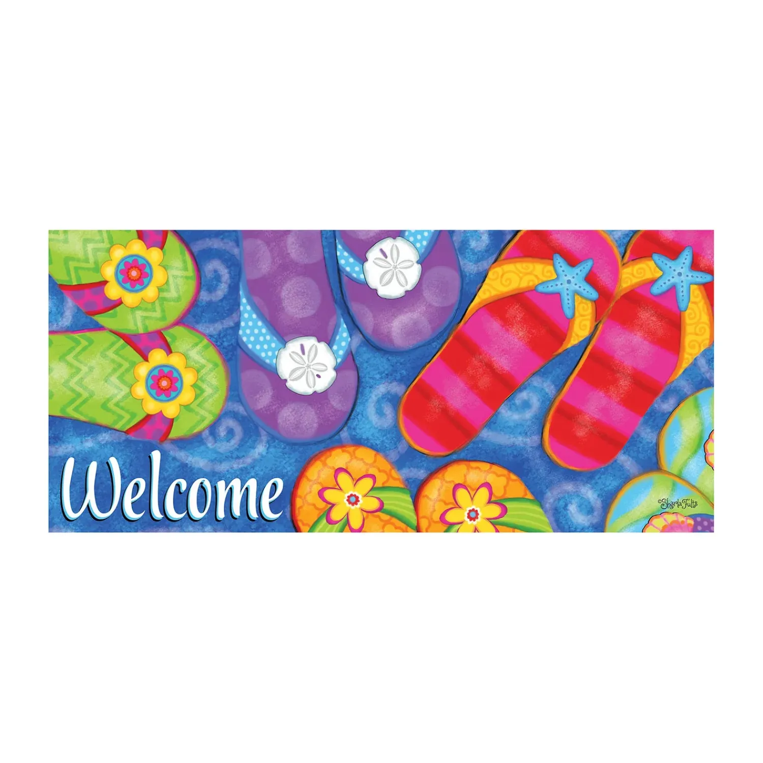 Plow & Hearth Interchangeable Mats>Bold and Bright Four Season Sassafras Mat Set