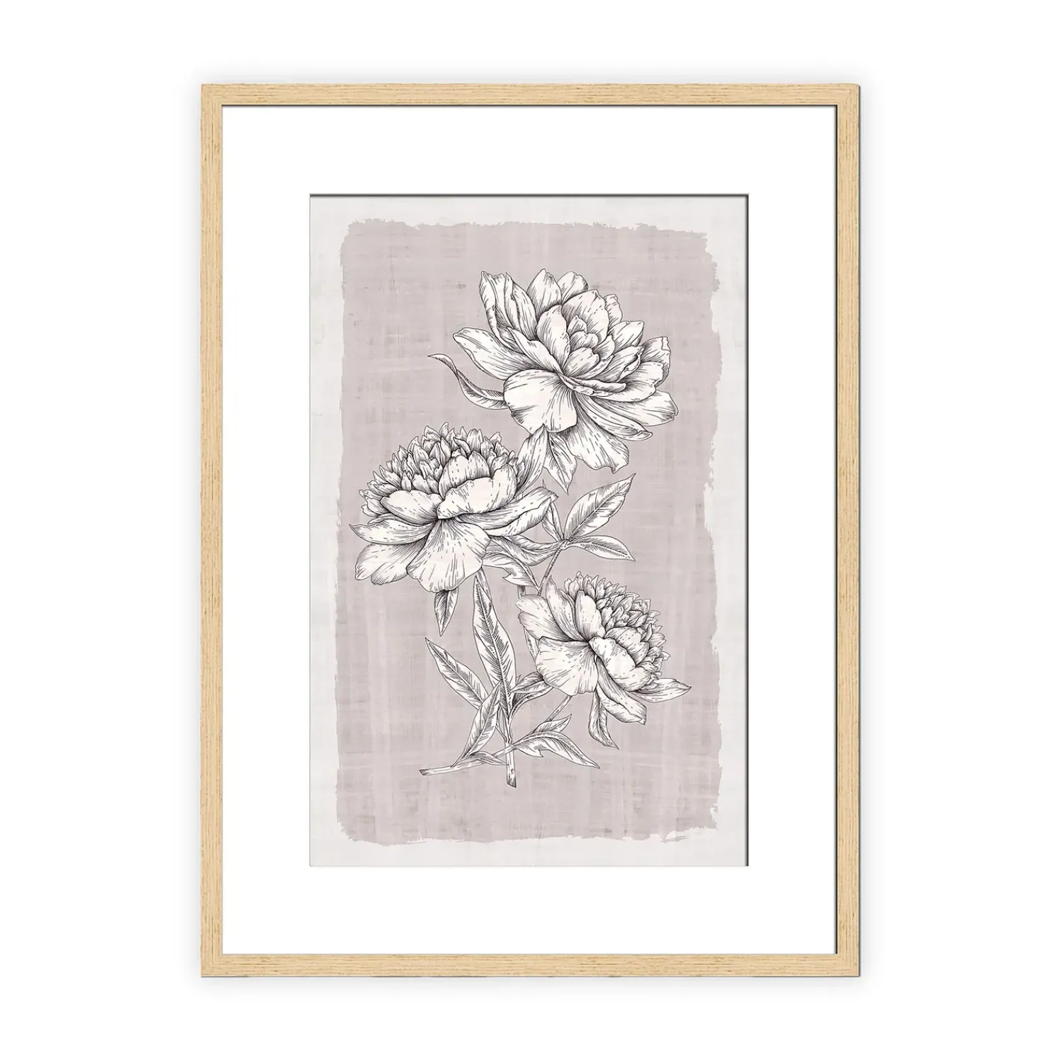 Plow & Hearth Wall Art>Botanical Linen II Framed Wall Art Painting