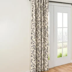 Plow & Hearth Curtain Panels|Insulated Curtains>Botanical Toile Insulated Double-Lined Panel, 42"W x 96"L