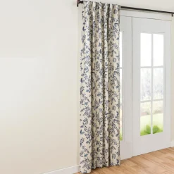 Plow & Hearth Curtain Panels|Insulated Curtains>Botanical Toile Insulated Double-Lined Panel, 42"W x 72"L