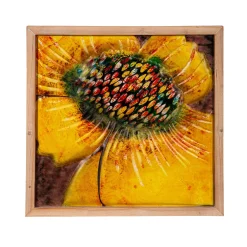 Plow & Hearth Wall Art>Bright Flowers Square Wall Décor, Set of 2, 12"