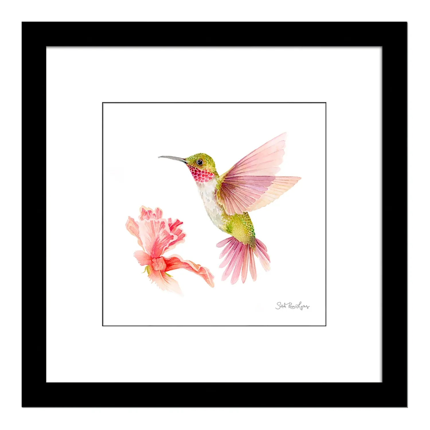 Plow & Hearth Wall Art>Broad Tailed Hummingbird Framed Wall Art Painting