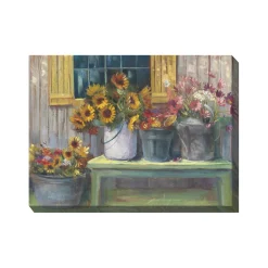 Plow & Hearth Outdoor Wall Art|Wall Art>Buckets Of Bliss Indoor/Outdoor Canvas Wall Art