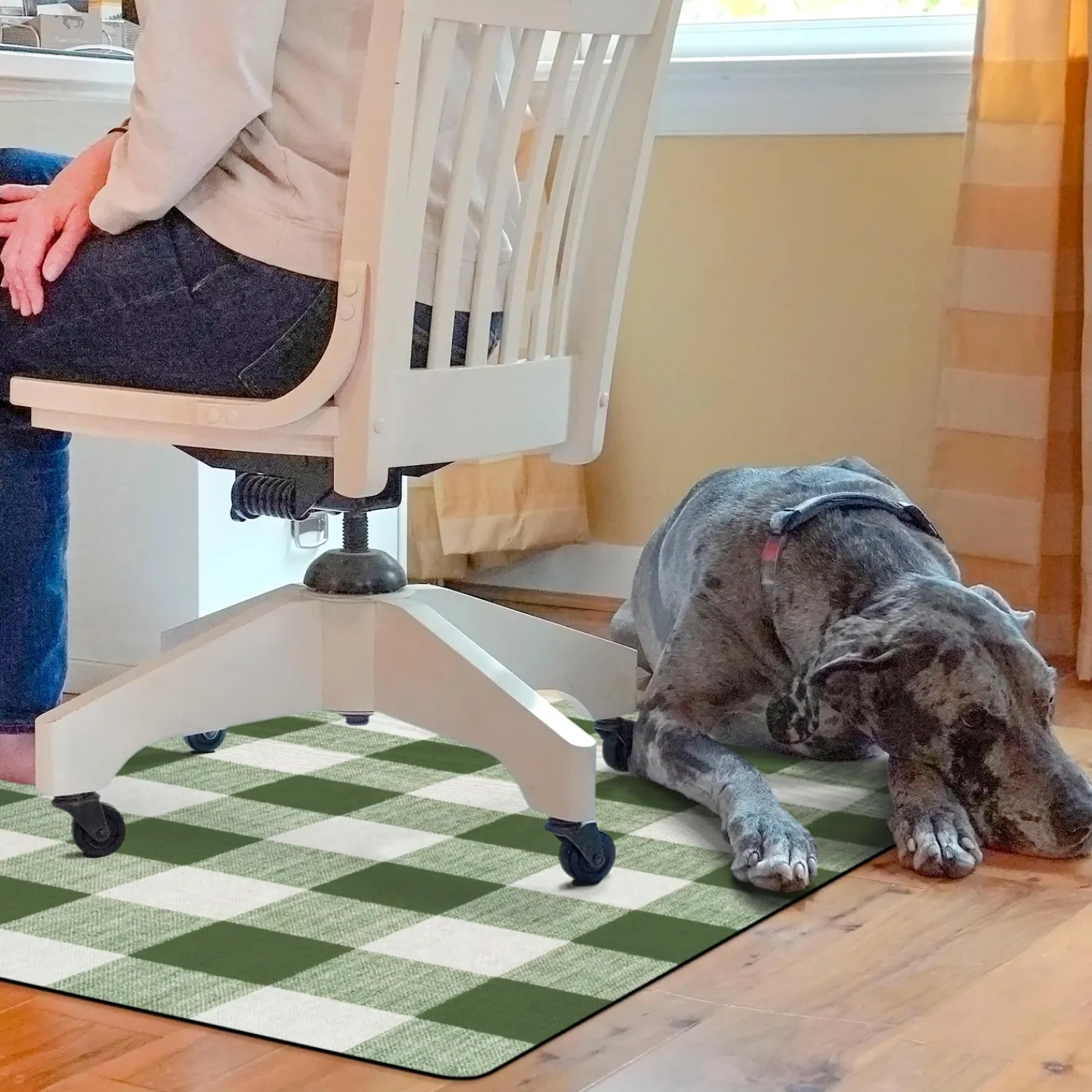 Plow & Hearth Area Rugs>Buffalo Plaid Chair Mat