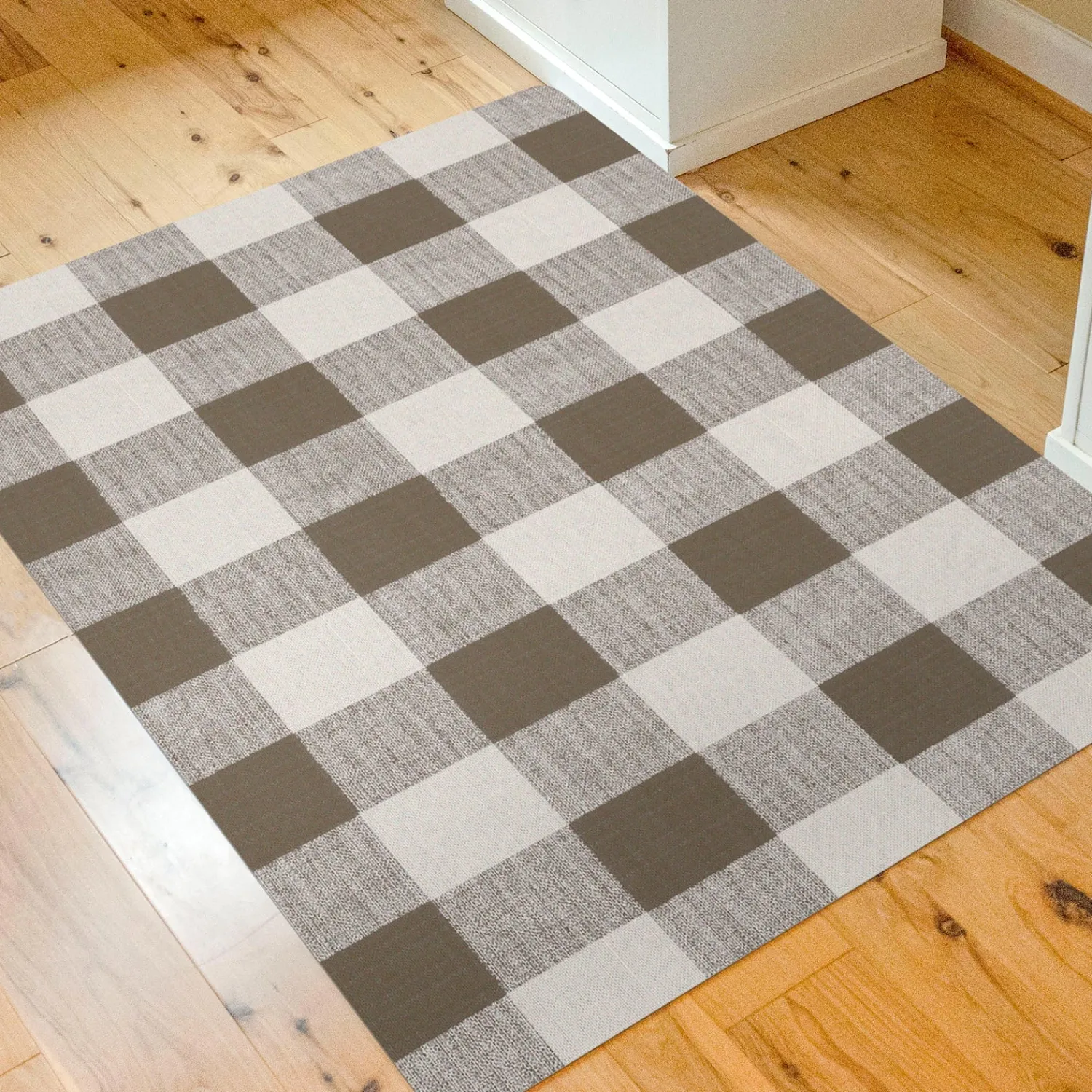 Plow & Hearth Area Rugs>Buffalo Plaid Chair Mat