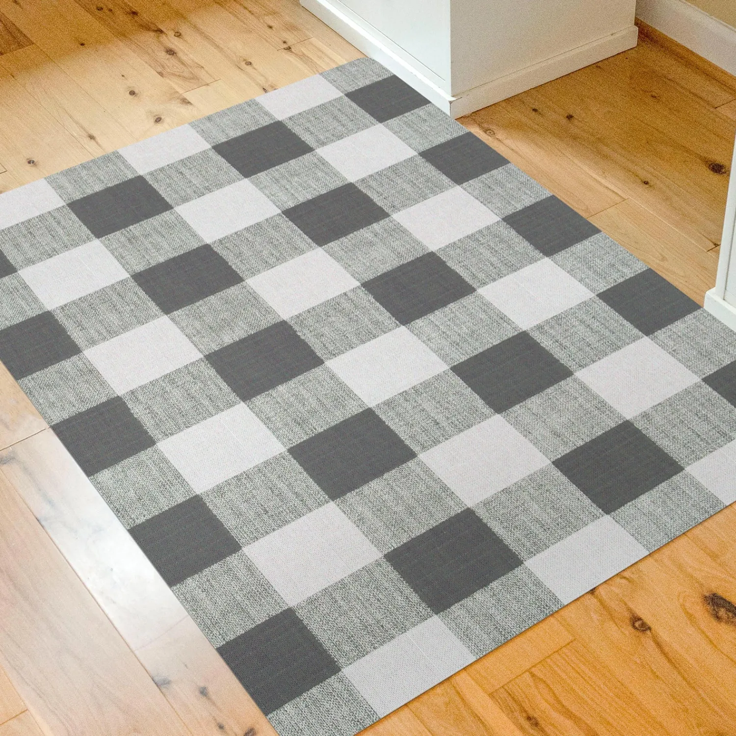 Plow & Hearth Area Rugs>Buffalo Plaid Chair Mat