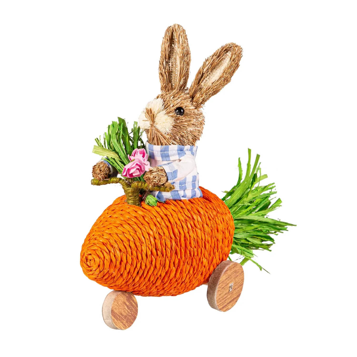 Plow & Hearth Decorative Accents>Bunny in Carrot Car Table Decor Set