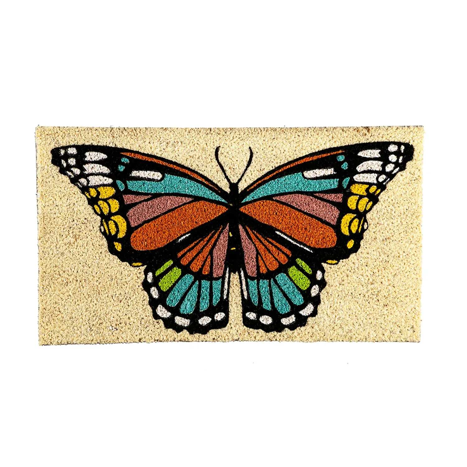 Plow & Hearth Coir Mats>Butterfly Fields Coir Mat